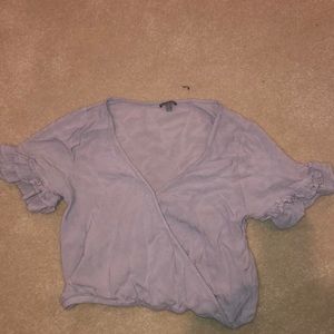 Purple cropped shirt